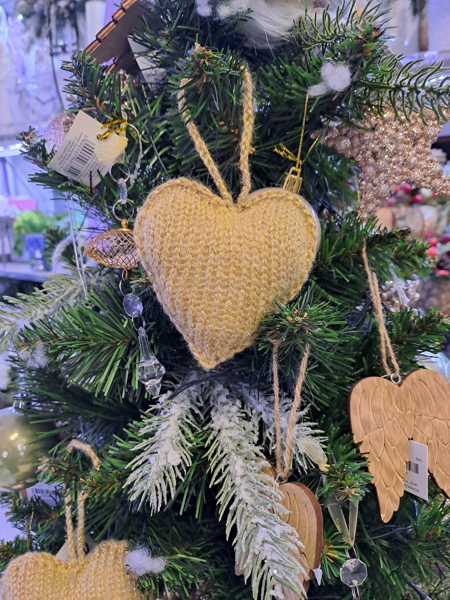 Pletené srdce červené s vreckom
