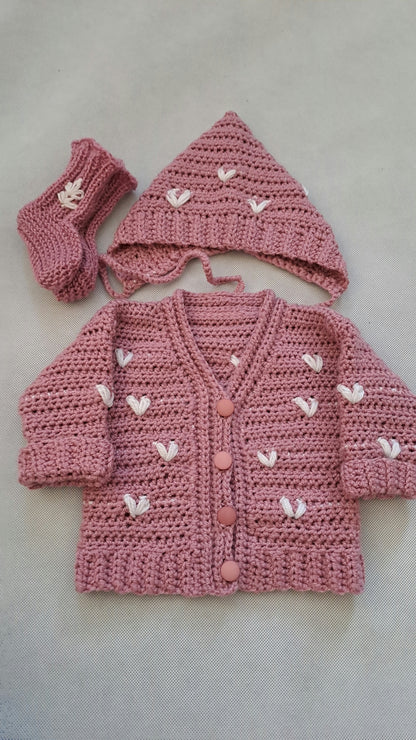 Srdiečkový ružový set