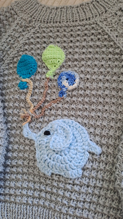 Detský pulóver so sloníkom