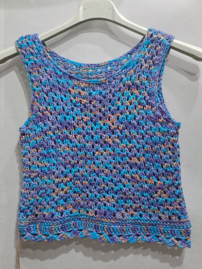 Pletený melírovaný croptop