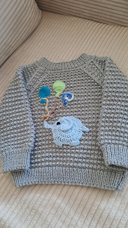 Detský pulóver so sloníkom