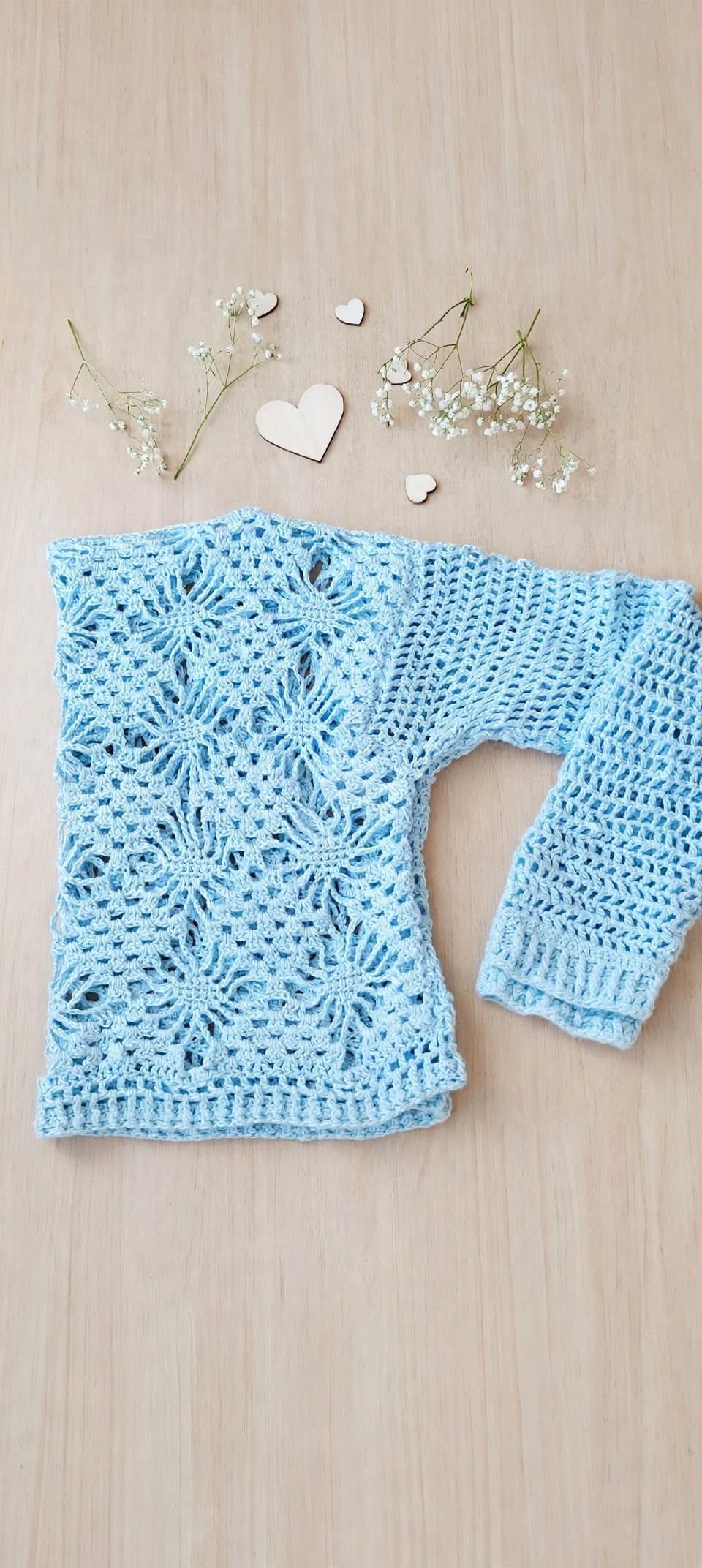 Croptop pulóver NEBO - baby blue bambusový / UNI