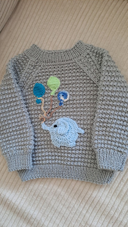 Detský pulóver so sloníkom