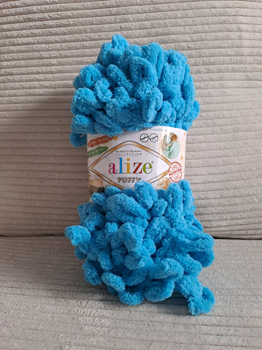Alize puffy 16 modrá