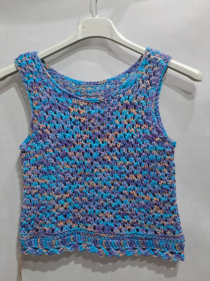Pletený melírovaný croptop