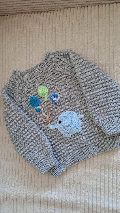 Detský pulóver so sloníkom